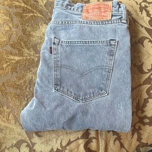 Levi's Button Fly 501 Men's Grey Jeans